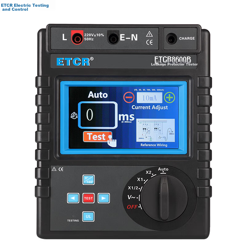 ETCR8600B Leakage Protector Tester Leakage Circuit Breaker Detector Leakage Protection Tester