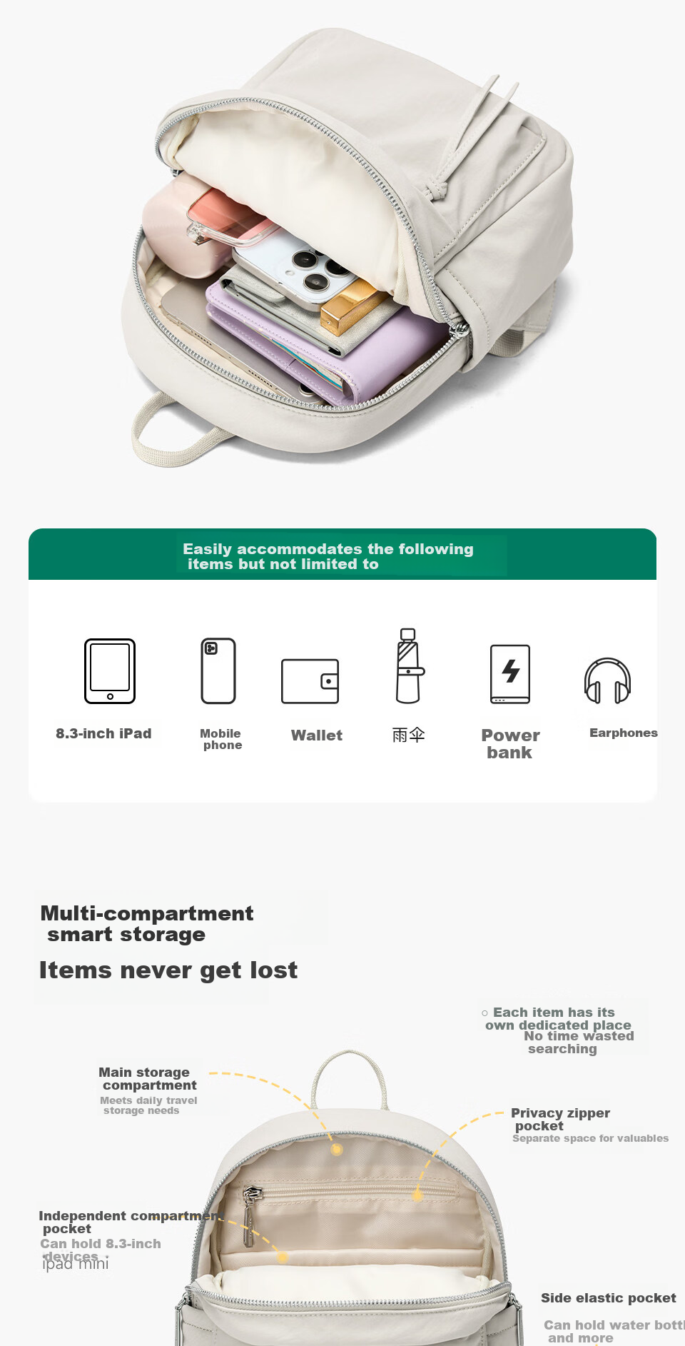 Hotwind New Dual-Shoulder Backpack Lightweight Travel Business Casual Luxury Backpack for Women High School Students 7