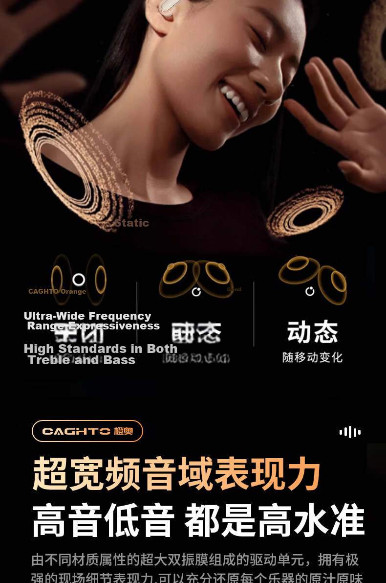 Chengao Clip-On Bluetooth Earphones AI Translation Open-Ear Sports Running Cycling Ear Hook Long Battery Life Noise Cancelling Gaming Low Latency Universal G13Pro Black 11