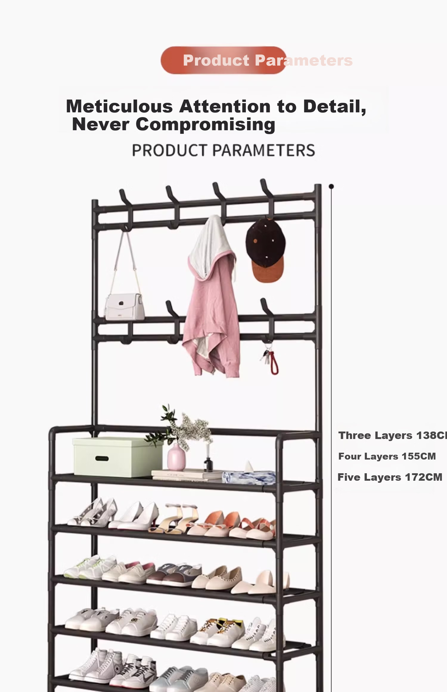 Wooden Double-Layer Shoe Rack Multi-Tier Home Shoe and Hat Storage Cabinet Entryway Organizer Dormitory Storage Shelf 11