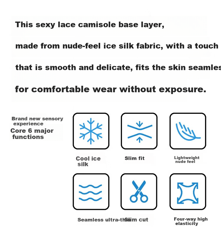 Herbal Original Ice Silk Camisole Women's Sexy Lace Built-in Bra Wireless Bra Backless Innerwear Outerwear Base Top 1