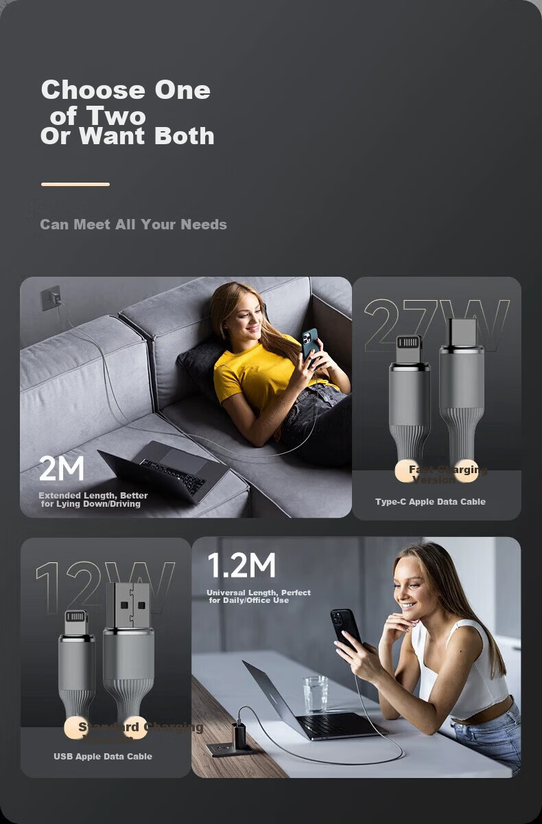 Aomake Super Fast Charging Type-C Data Cable 6A/5A Charger Cable 100W/66W Compatible with Huawei Mate60/40/30 Vivo Honor Oppo Xiaomi Smartphones 3