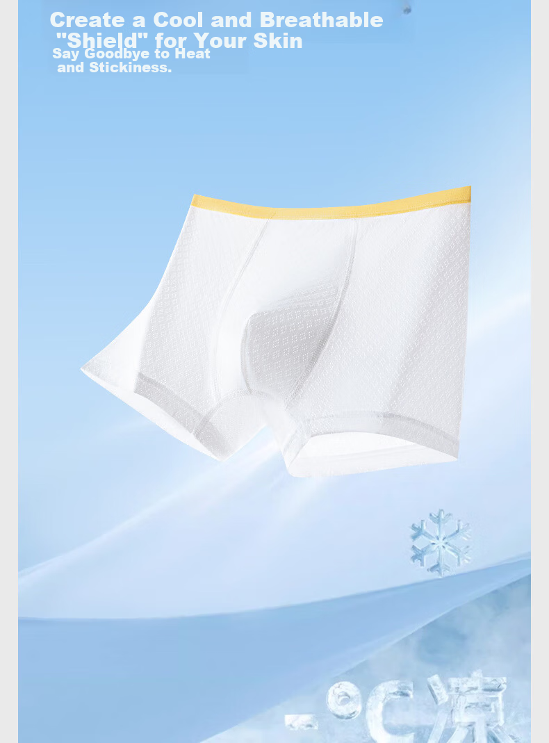 Langsha Boys' Underwear Children's Summer Thin Ice Silk 10A Antibacterial Boxer Shorts for Older Boys 6
