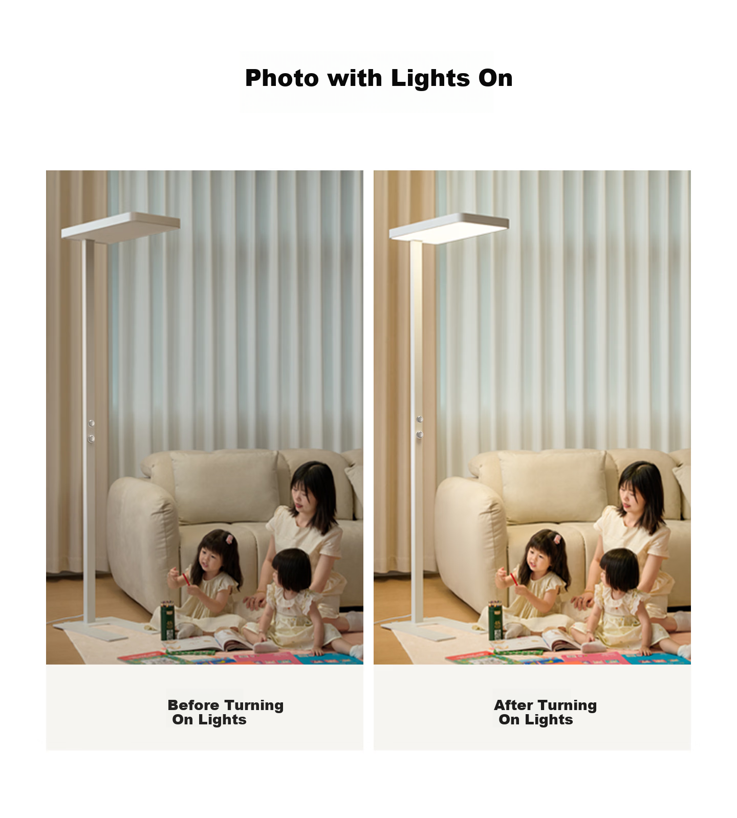 Jiandun Full Spectrum Eye Protection Study Floor Lamp Up and Down Light Purui Vertical Children's Study Eye Protection Floor Lamp 11