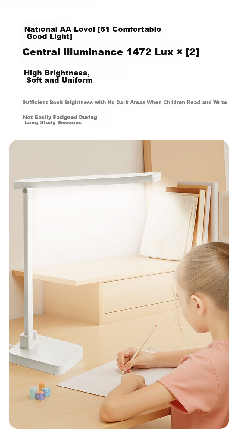 OPPLE Eye Protection Desk Lamp 4A Full Spectrum High CRI Honeycomb Lens Children's Bedroom Dormitory Student Reading Light 4