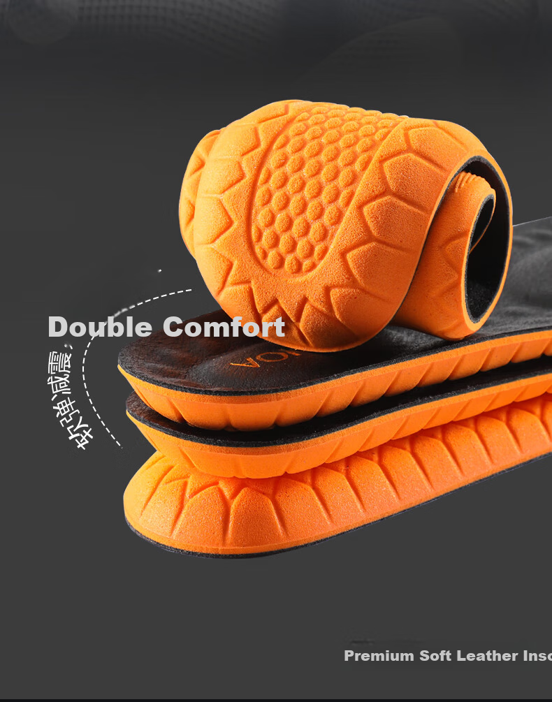 Aokang Genuine Leather Soft Cowhide Insole for Men’s Shoes, High-Elastic Sponge Sports Insole, Shock Absorbing, Breathable, Comfortable for Military Training and Long Standing 7