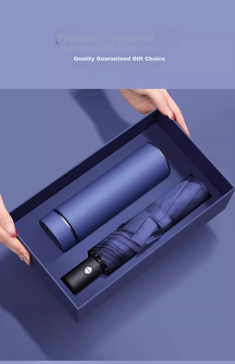 Mulei Premium Insulated Bottle and Umbrella Gift Set Custom Notebook Gift Box Graduation Souvenir Corporate Annual Meeting Anniversary High-End Office Business Gifts 7