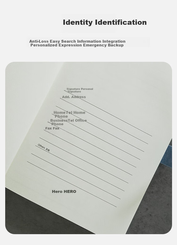 HERO A5 Business Notebook Magnetic Buckle Pen Holder Thickened Hard Cover Leather High-End Gift Meeting Office Stationery Lined Tearable Diary Journal 4