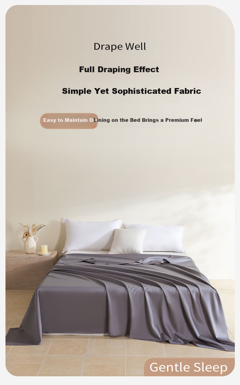 SOMERELLE A-Class Xinjiang Long-Staple Cotton Sateen Bed Sheet Single Piece 100% Cotton for Single/Double Bed 1.2/1.5m 200x230cm 7