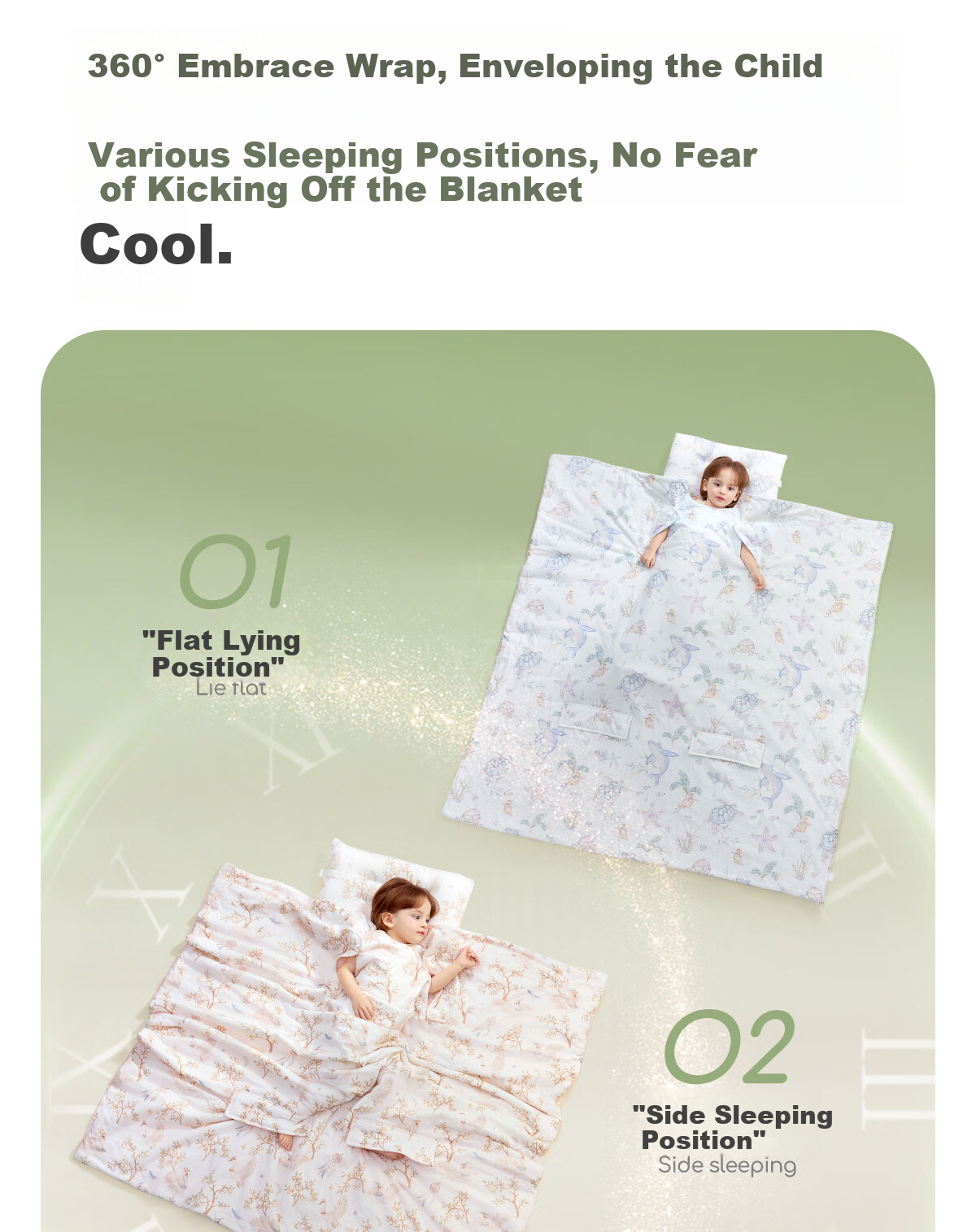 JOYNCLEON Kids Anti-Kick Quilt Baby Air Conditioning Sleeping Bag Summer Silk Hug Blanket Cooling Pink 1.5*1.5M 8