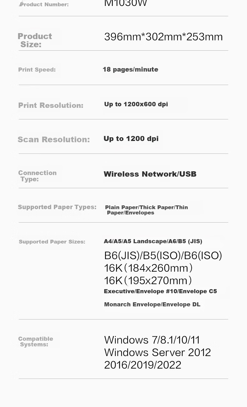 Deli M2030DW Black And White Laser Duplex Printer, AI Printer for Office Three-In High-Volume Printing, Copying, Scanning, Home Use, Error Correction, Mobile Phone Connectio 11