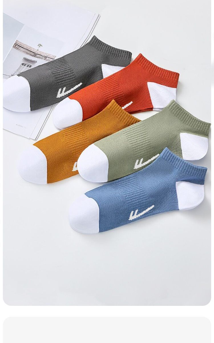 Warrior Men's Summer No-Show Socks 6 Pairs Thin Breathable Anti-Odor Non-Slip Casual Socks 9