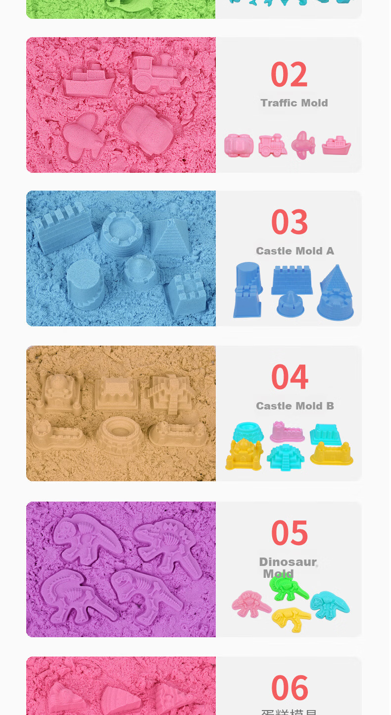 Lankupa Space Sand Children's Safe Non-Toxic Colored Sand Magic Sand Set Toy Girls DIY Handcraft 3-6 Years Old Children's Day Gift 11