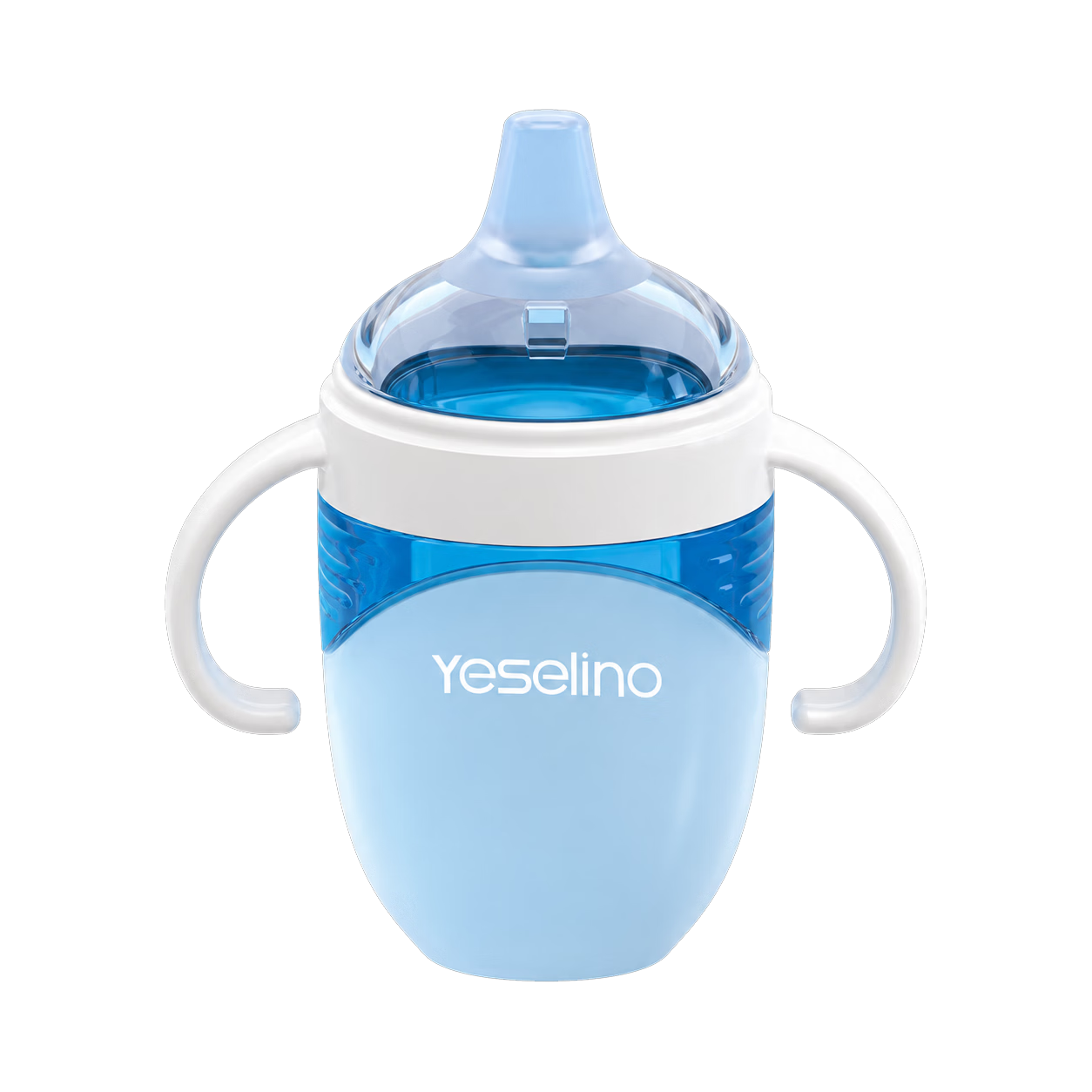 Yeselino Millennium Baby Series Infant Duckbill Cup Ice Blue Silicone Drinking Cup for Children Over 6 Months