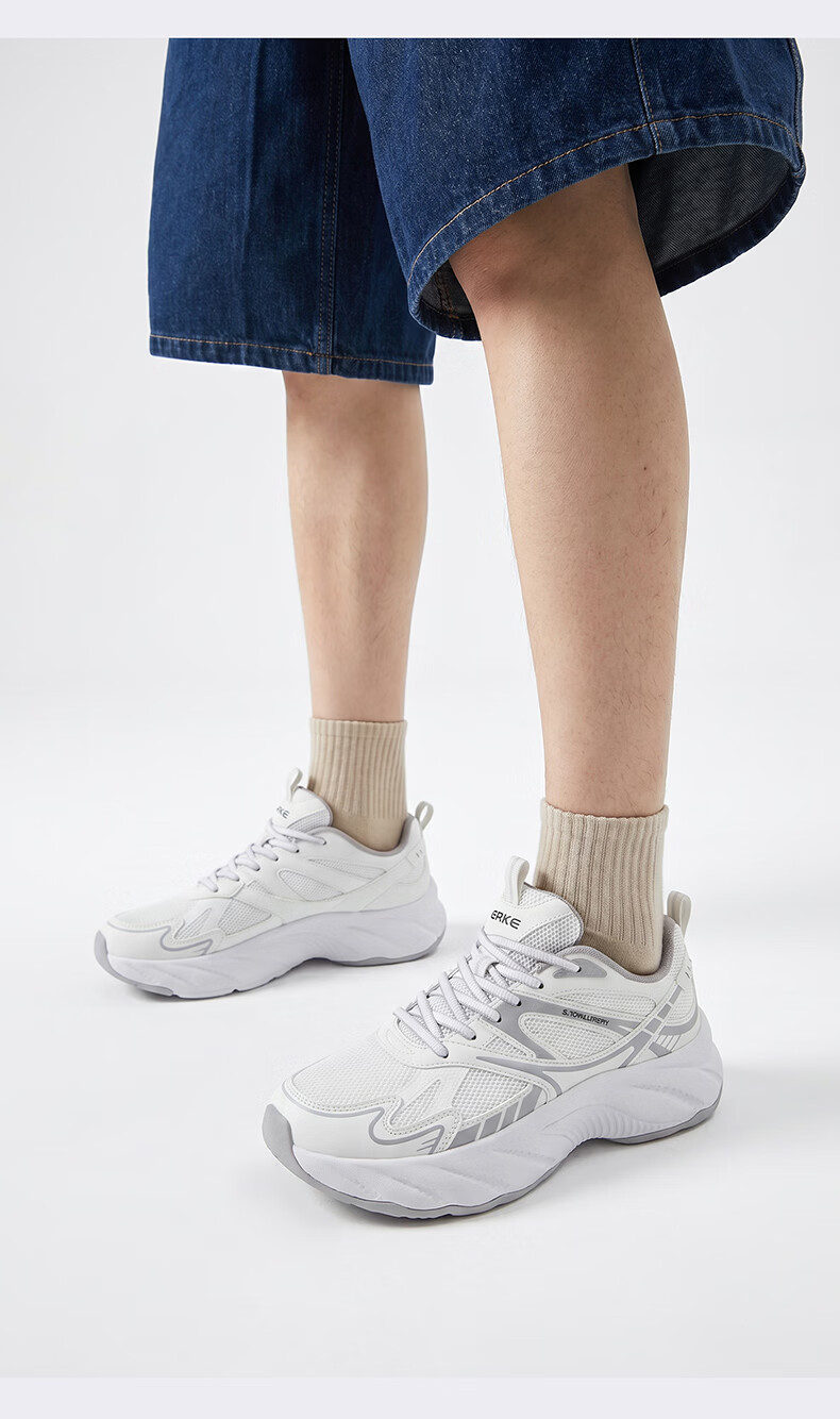 ERKE Casual Men's Shoes 26 New Anti-Slip Shock Absorption Sports Comfortable Dad Shoes | Long Fei Feng Wu 4.0 21