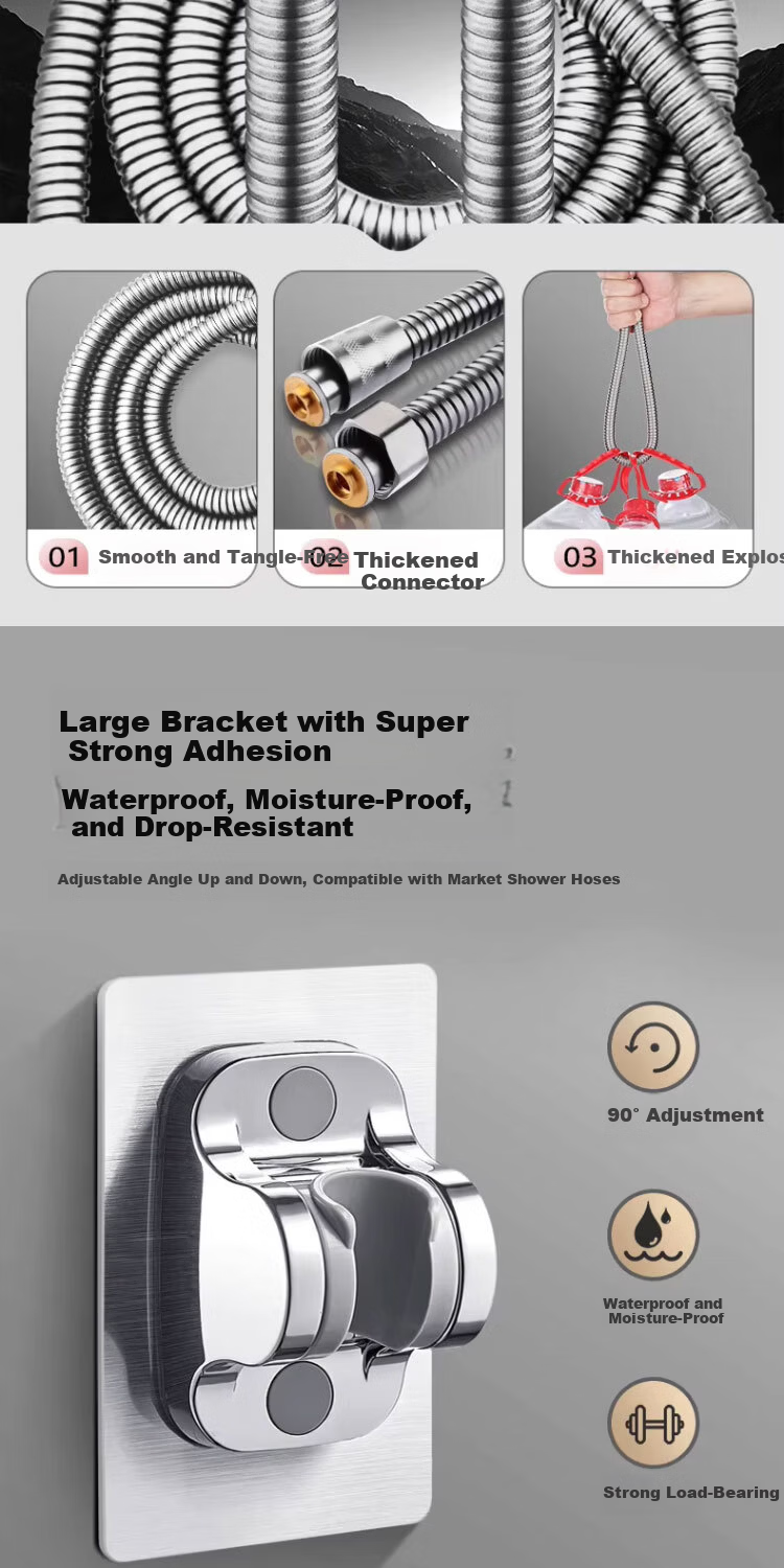 Del 28-Year Brand High-Pressure Shower Head Bathroom Household One-Button Water Stop Handheld Showerhead DJ124 13