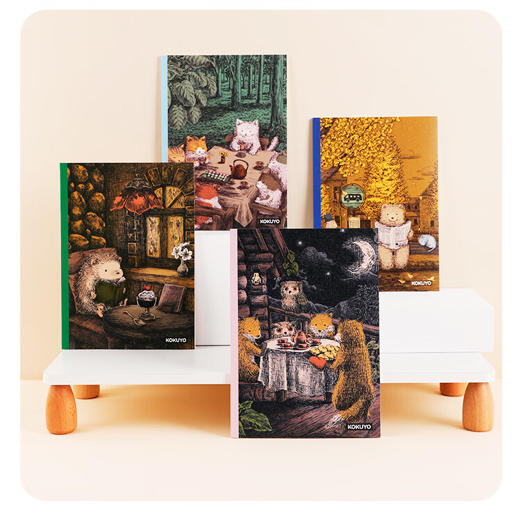 Kokuyo Softcover Notebook B5/40 Pages/8mm Ruled Illustrator Wireless Binding Writing Notebook Starry Story 4-Pack WCN-DNB54-J173 15