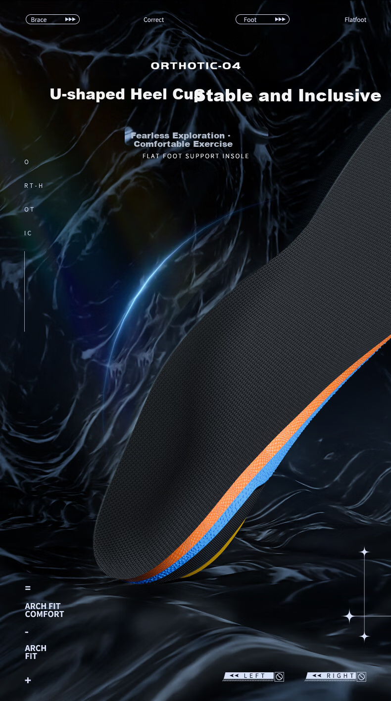 3515 Arch Support Insoles for Men Flat Feet Sports Insoles High-Efficiency Shock Absorption Full Support Comfortable for Long Standing 5