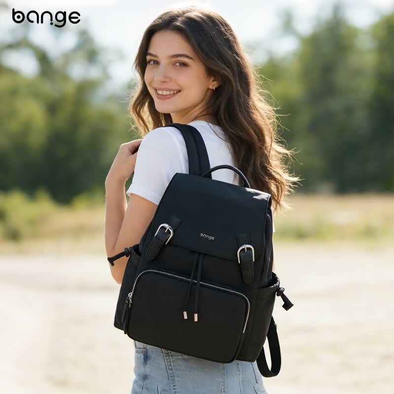 Bange Backpack Unisex Business Commuter Large Capacity 16-inch Laptop Bag Black Model 501