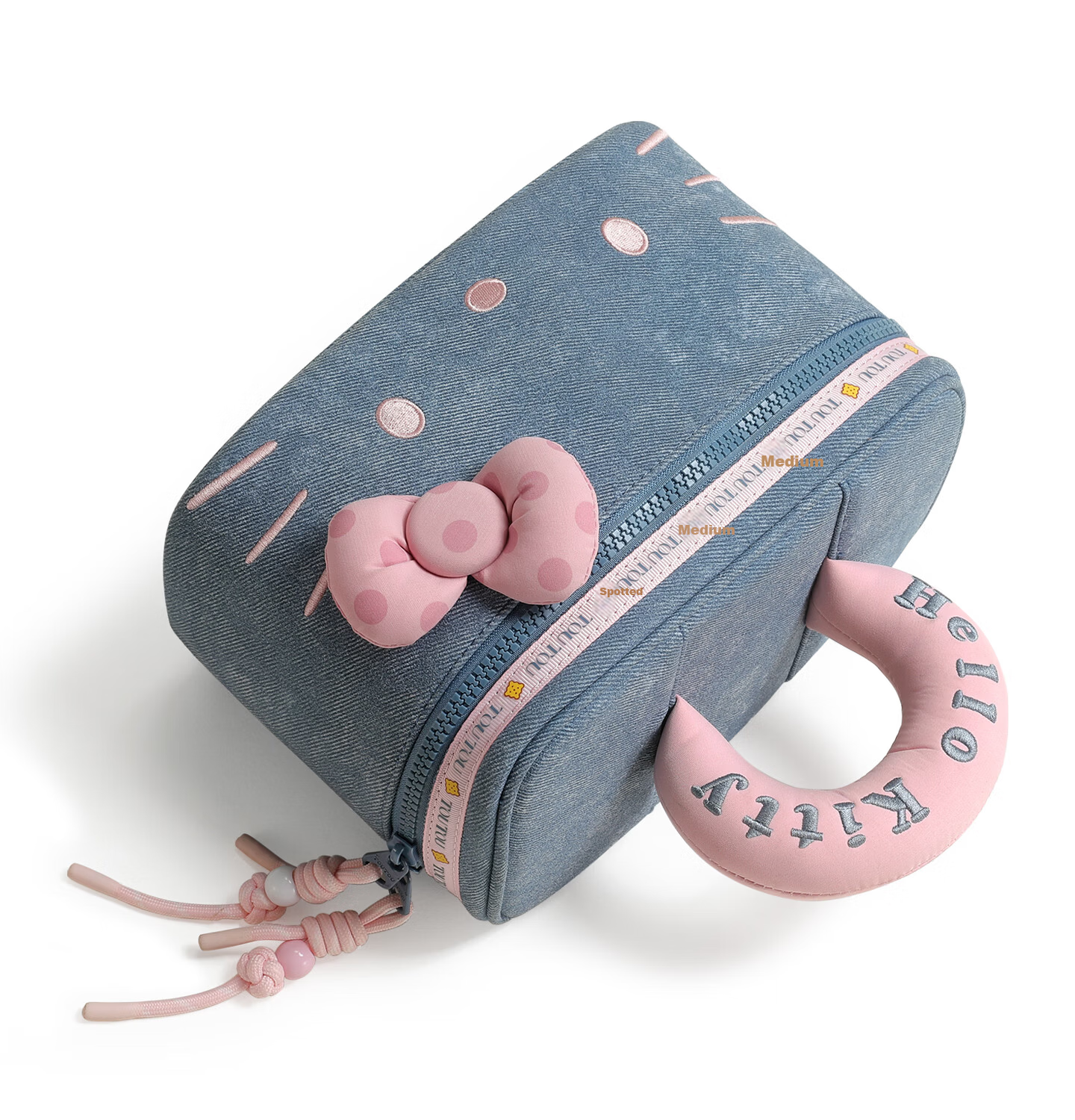 Toutou New Hello Kitty Denim Makeup Bag Storage Camera Bag Children's Day Birthday Gift for Girlfriend 37