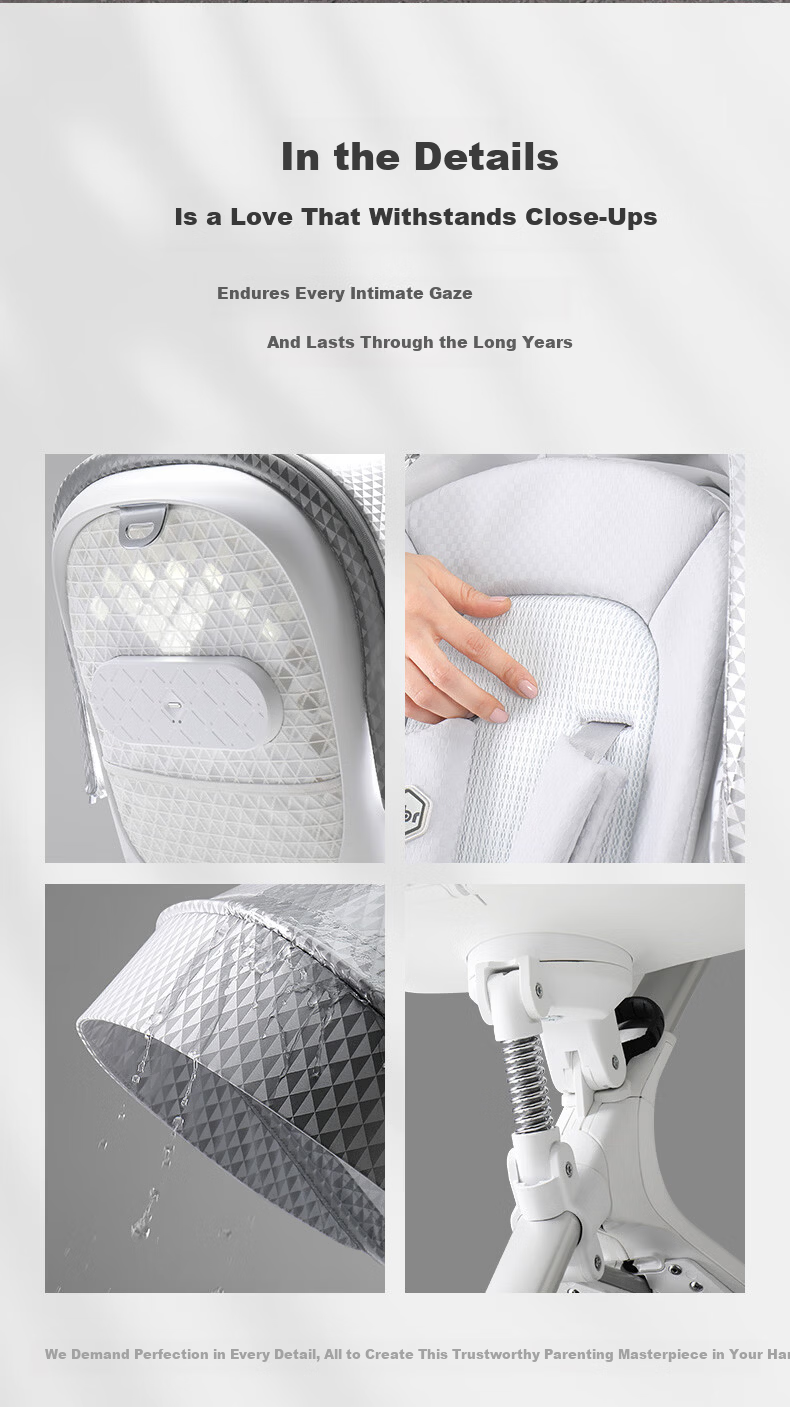HBR Pro GPS Smart Ventilated Two-Way High-View Reclining Baby Stroller Urban Walk Cart 14
