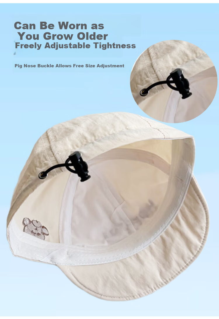 9i9 Baby Hat Summer Thin Quick-Dry Baby Duckbill Cap Unisex Kids Sun Protection Outdoor Sunshade F18 Beige 8