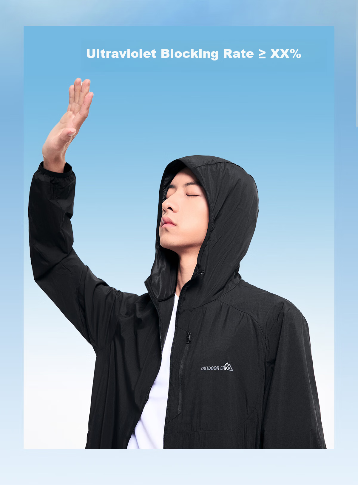 ERKE [Yu Shitong Edition] Sun Protection Woven Jacket Ice Cooling Outdoor Windbreaker UPF50+ Sports Running Shirt 8