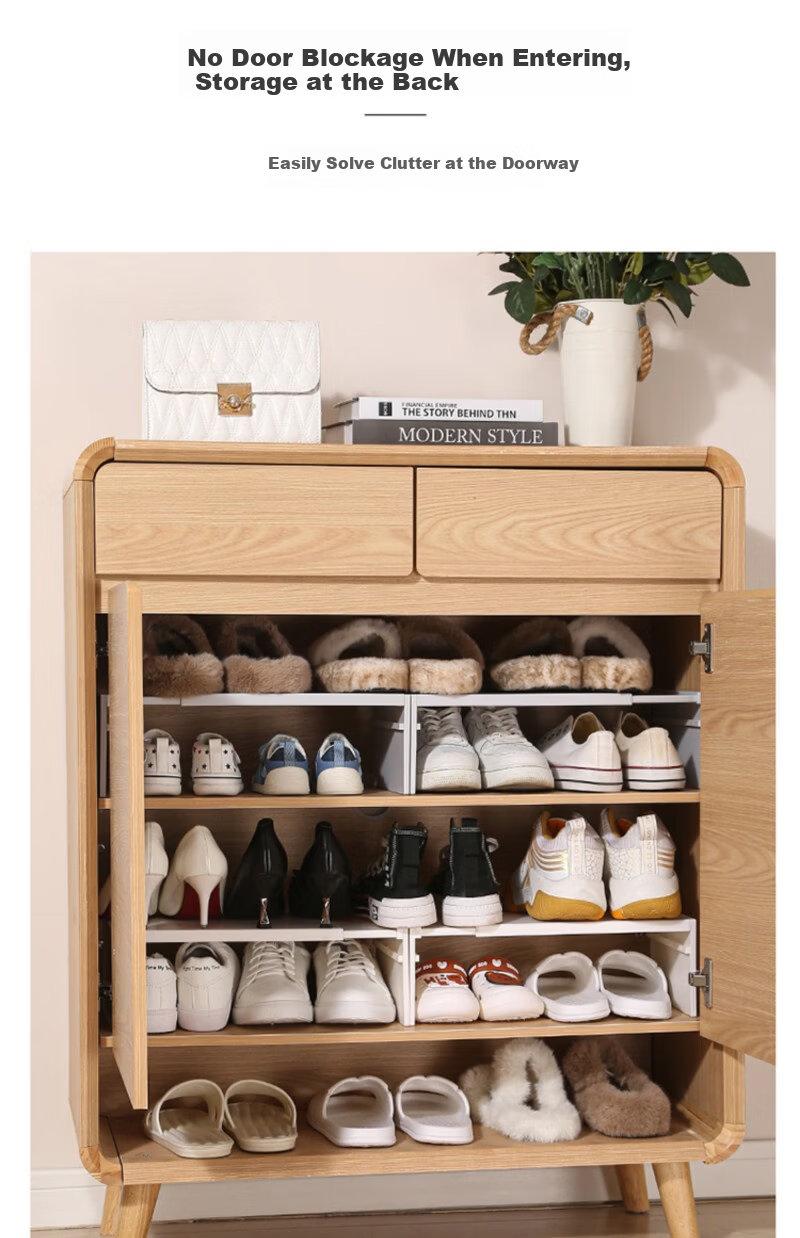Hakkai Bird Expandable Shoe Cabinet Layered Divider Double-Layer Shoe Storage Rack Organizer Internal Shelf Partition 9