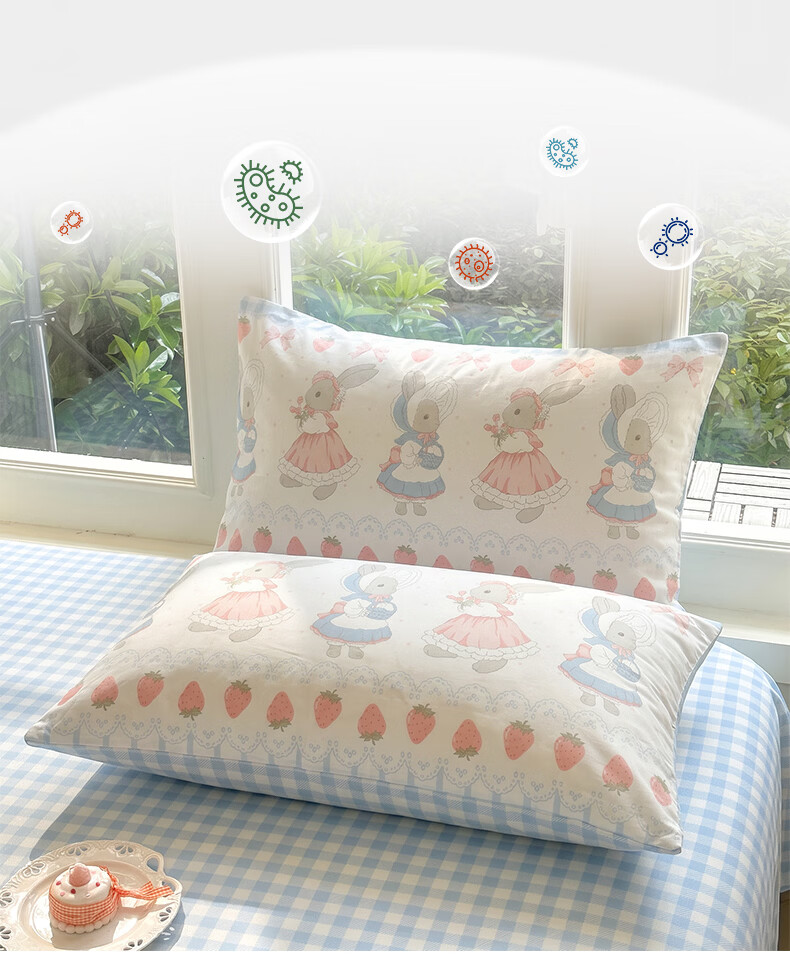 Grace Pillowcases, All-Cotton, Set of Two, Pillow Covers for Adult Home Use, Floral Pattern, 48*74cm 11