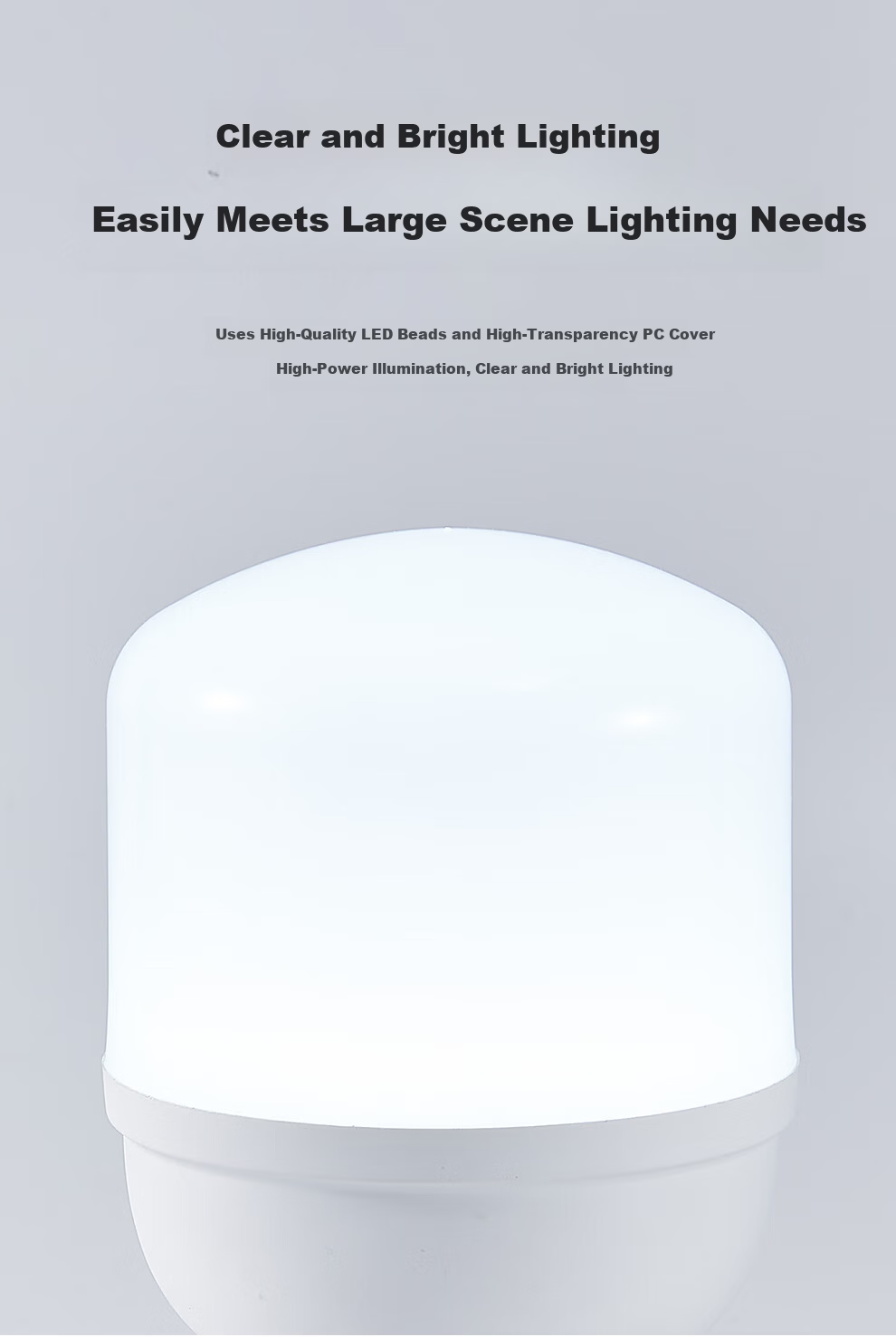 NVC LED Bulb Energy-Saving E27 Large Screw Base Household Commercial High Power 51W White Light Column Bulb 3