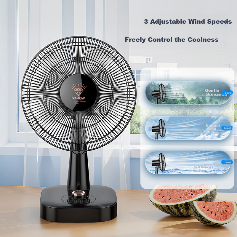DIAMOND Diamond Brand Desktop Electric Fan Home Table Fan Dormitory Bedroom Oscillating Fan Living Room Office Energy-Saving Fan Student Desktop Fan DTS-M001