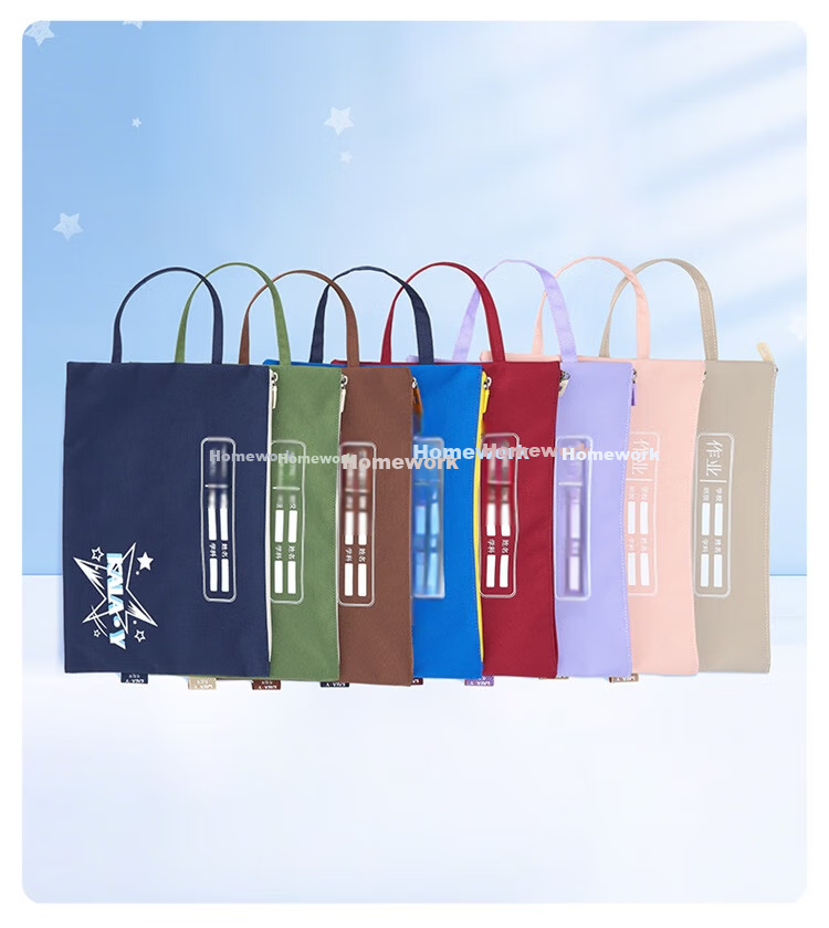 KALA·Y Elementary School Boys Lightweight Large Capacity Subject File Bag Tutoring Bag Navy Blue 13