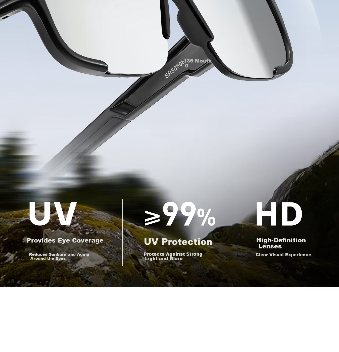 CAPONI Polarized Sports Windproof Outdoor Sunglasses for Women with Prescription Clip-On, UV Protection, Cycling and Mountaineering Goggles Compatible with Glasses 13