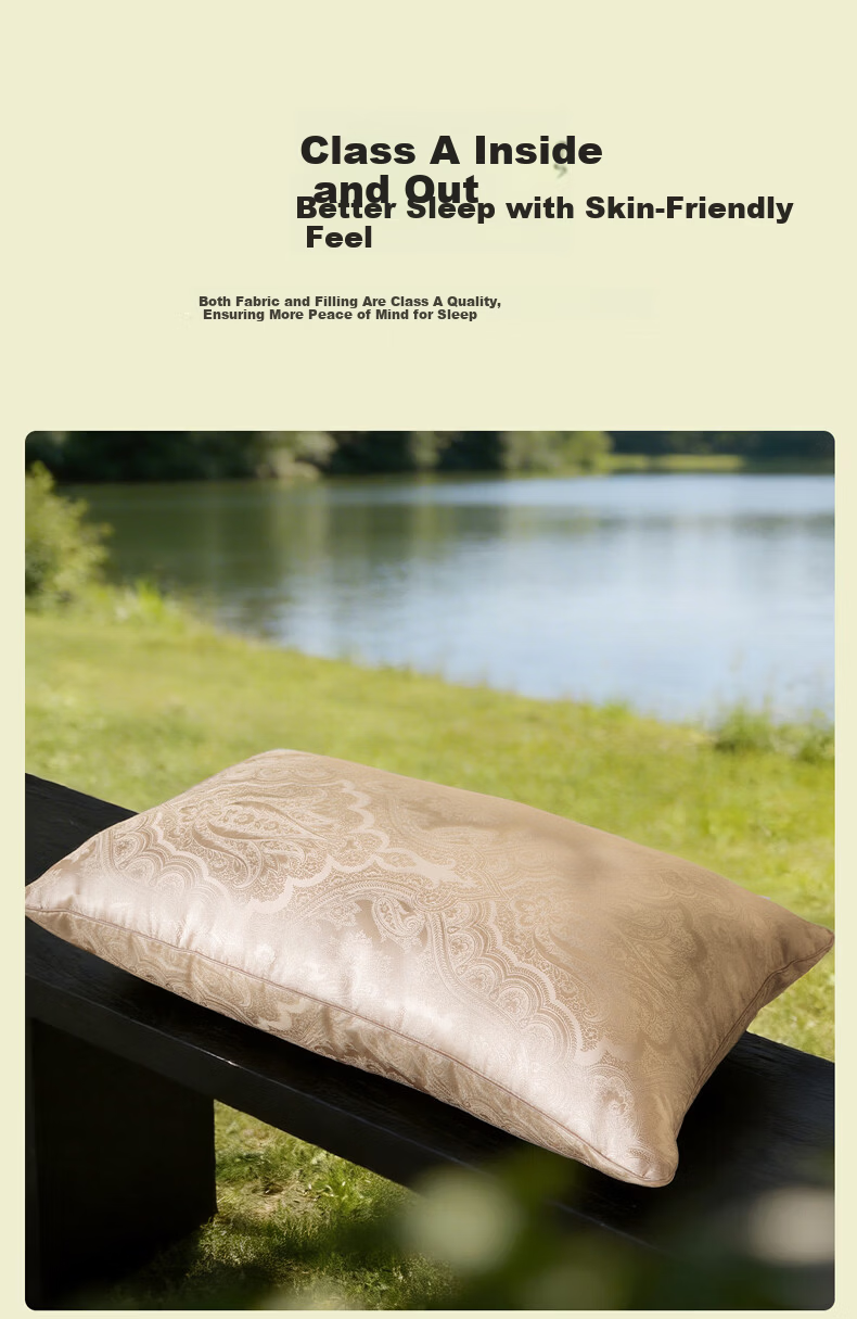 BelleSilk Silk Pillow Adult Pillow Core Silk Composite Pillow Single Neck Support Pillow for Deep Sleep 48*74cm 2