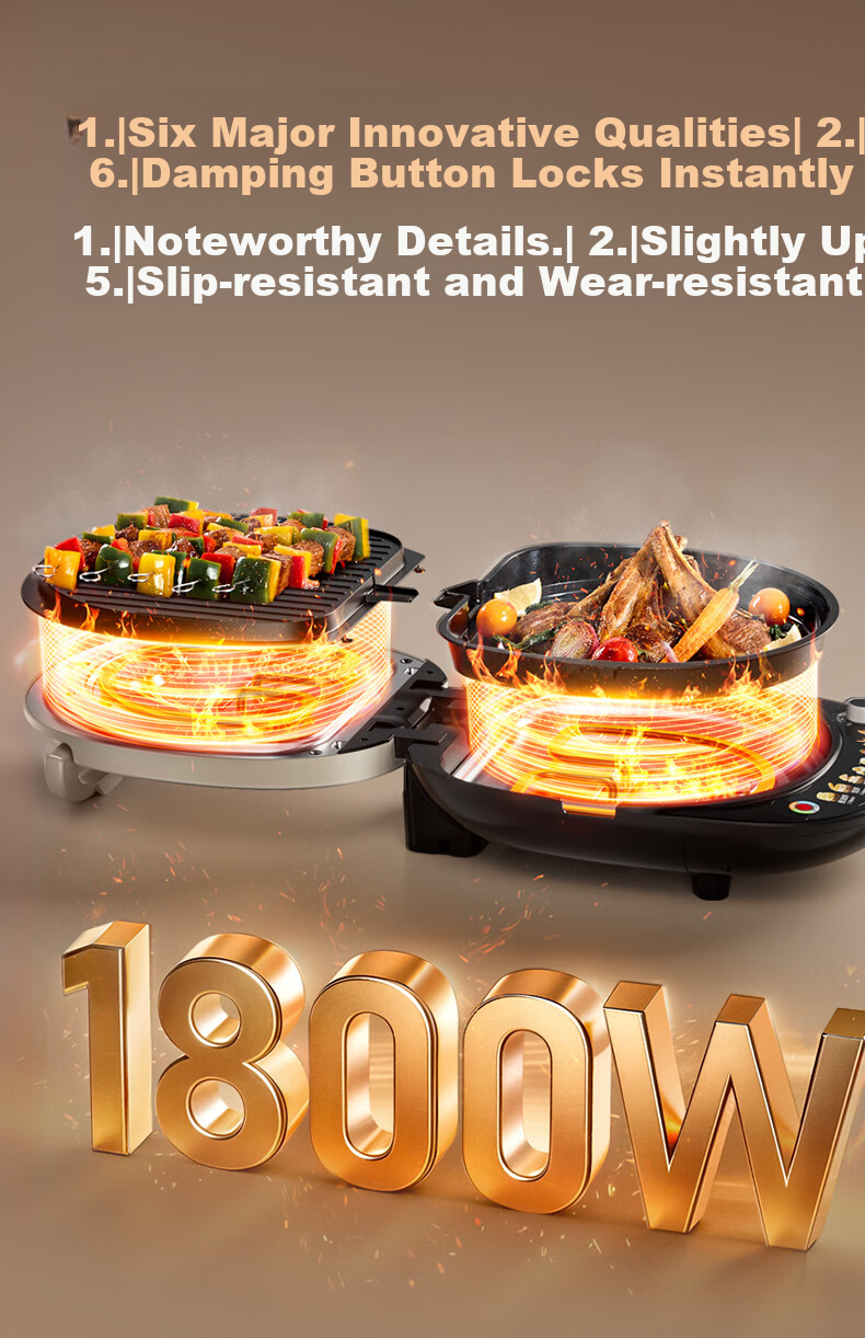 SUPOR Electric Griddle 0 Fluorine Titanium Ceramic Removable Upper and Lower Plates Double-Sided Heating Pancake Maker Breakfast Grill Antibacterial Coating JJ30RQ810 11