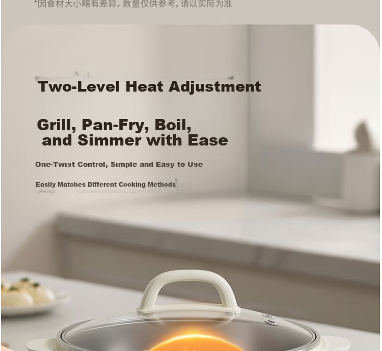 Joyoung JK30-GK339 Household Grill Pan 304 Stainless Steel Non-Coated Inner Pot Breakfast Maker Deepened Body Electric Griddle Multi-Function Electric Frying Pan 18
