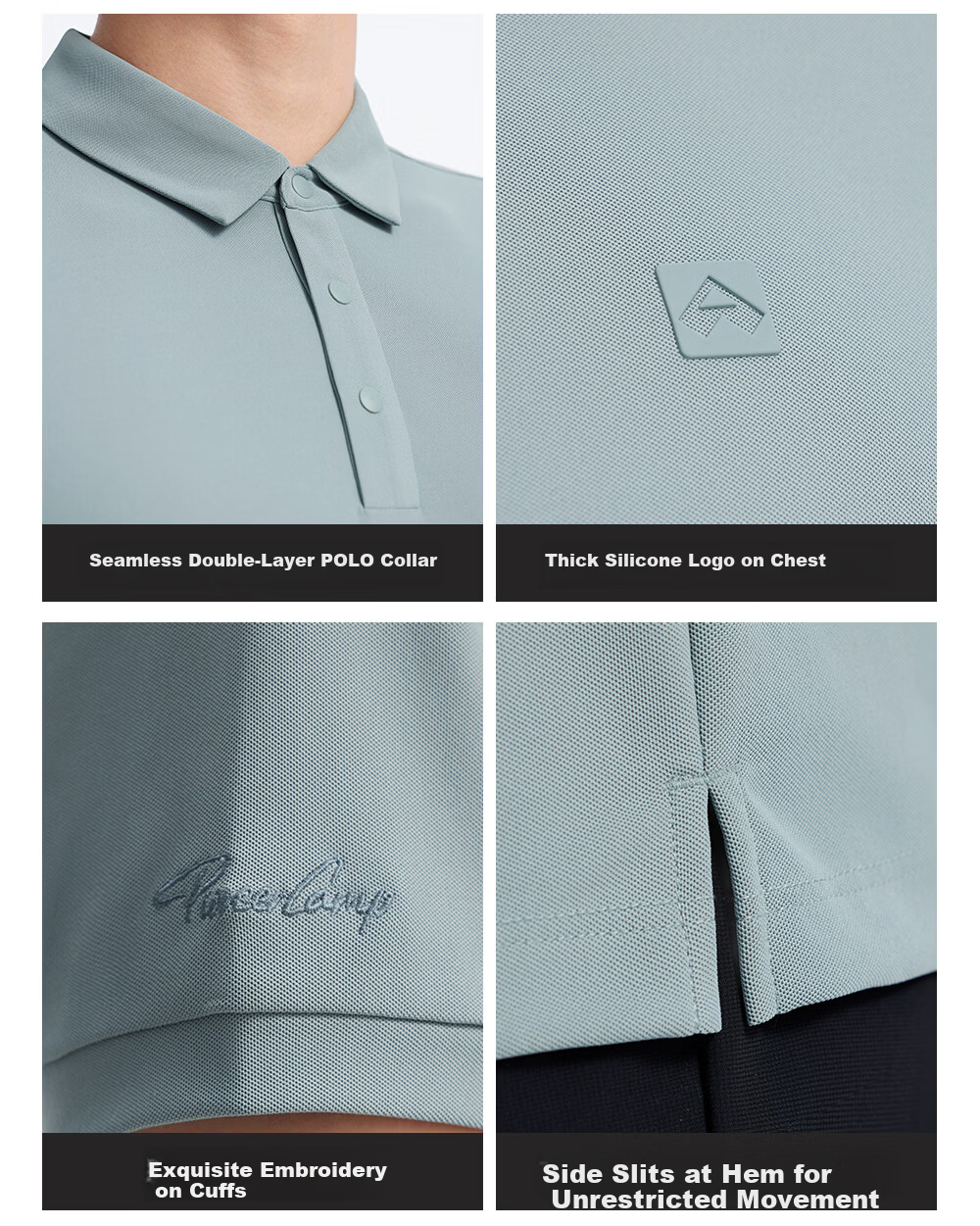 Toread Men's Summer Short Sleeve Polo Shirt Business Casual Antibacterial Quick-Dry Solid Color Shoulder Cooling Tee 7