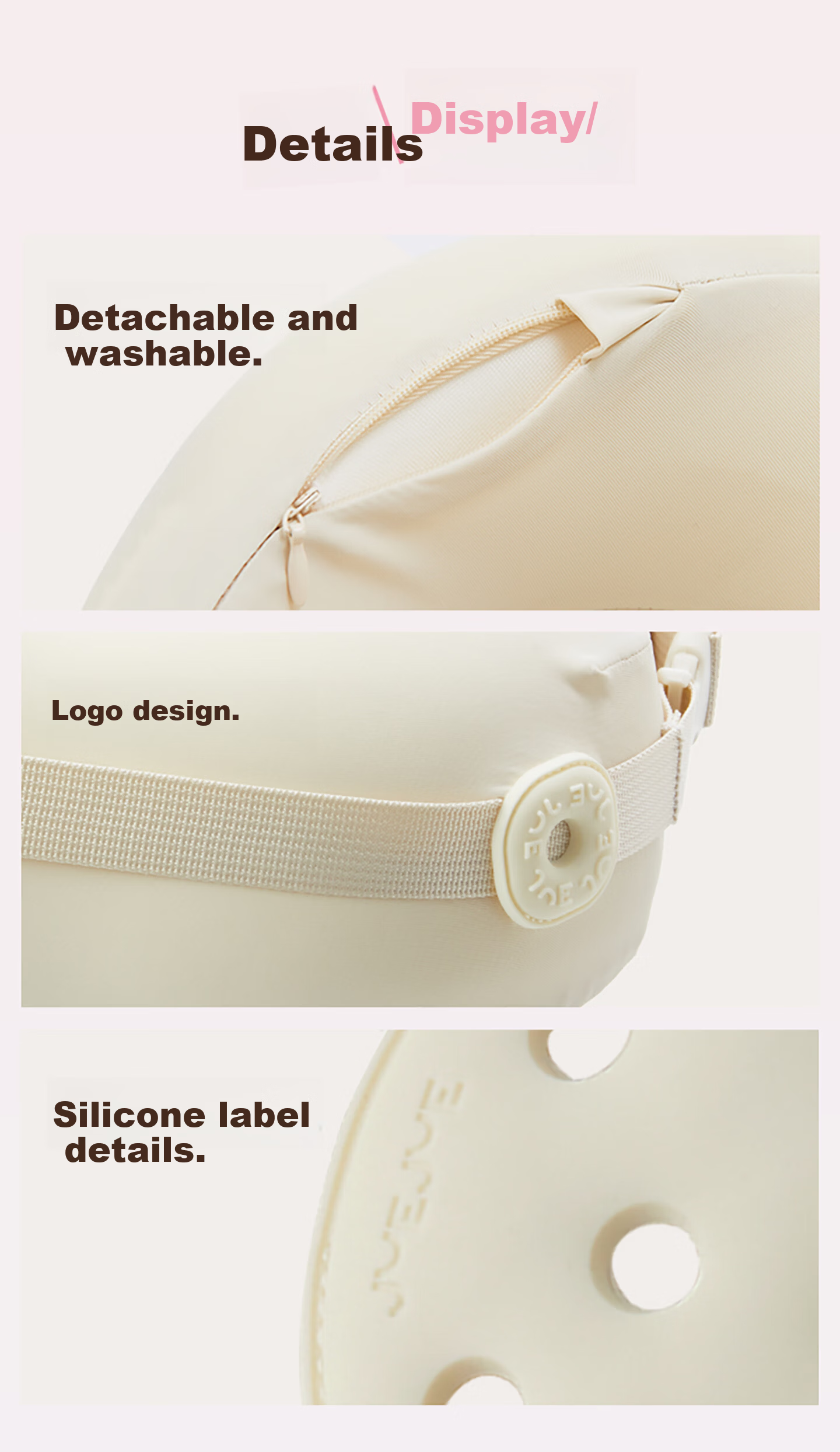 JueQingSong Adjustable U-Shaped Neck Pillow Travel Pillow for Airplane and High-Speed Train Portable DIY Ventilated Neck Support Cushion 13