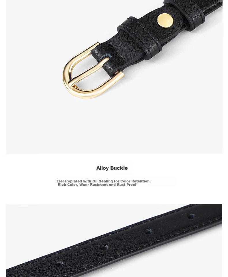 Viney Women's Genuine Leather Slim Waist Belt Decorative Skirt Belt Pin Buckle Luxury Casual Jeans Belt Birthday Gift 15