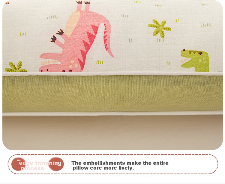 Hongdou A-Class Cotton Fabric Children's Pillow Core Baby Pillow Infant Zoned Neck Support Pillow Kindergarten Spinal Protection Pillow 30*50 12