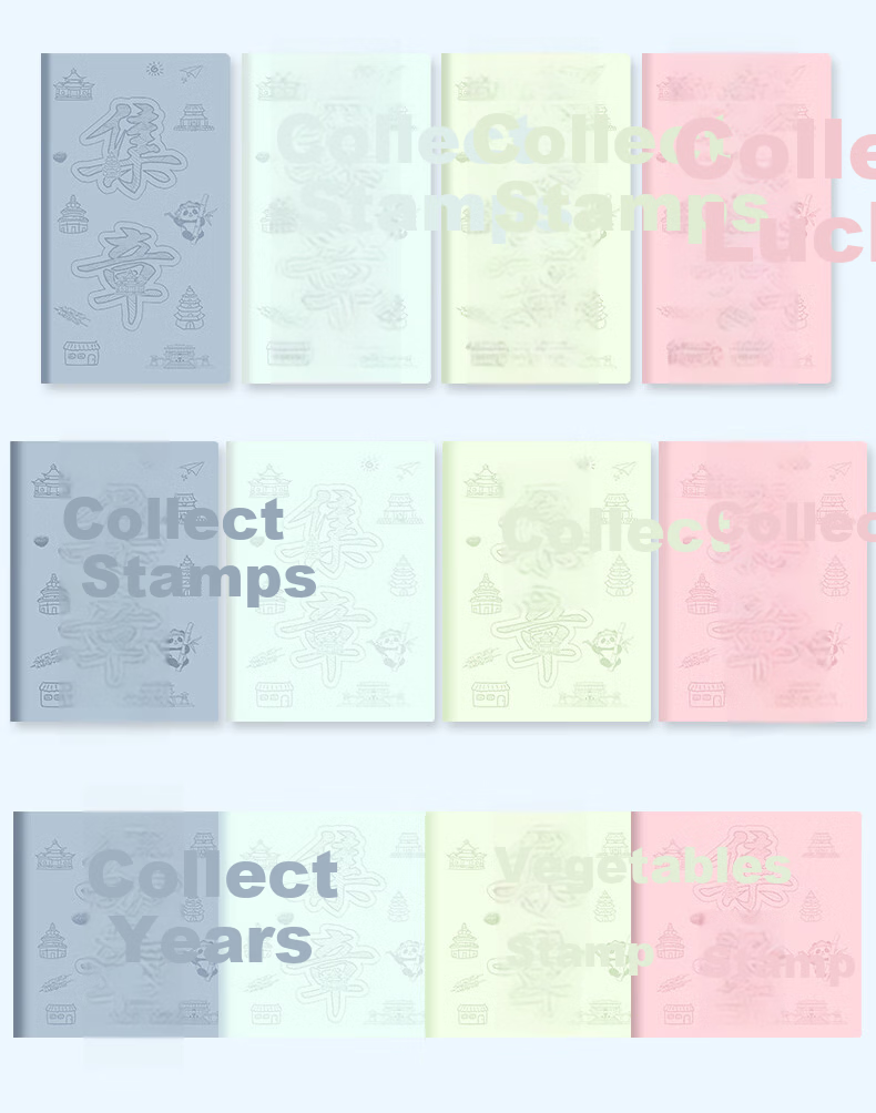 Weimei Travel Stamp A6 Collection Book Blank Stamp Journal Thickened 100 Sheets High-Quality Detachable Commemorative Magnetic Refrigerator Sticker Scenic Spot Check-in Portable Custom Logo 9