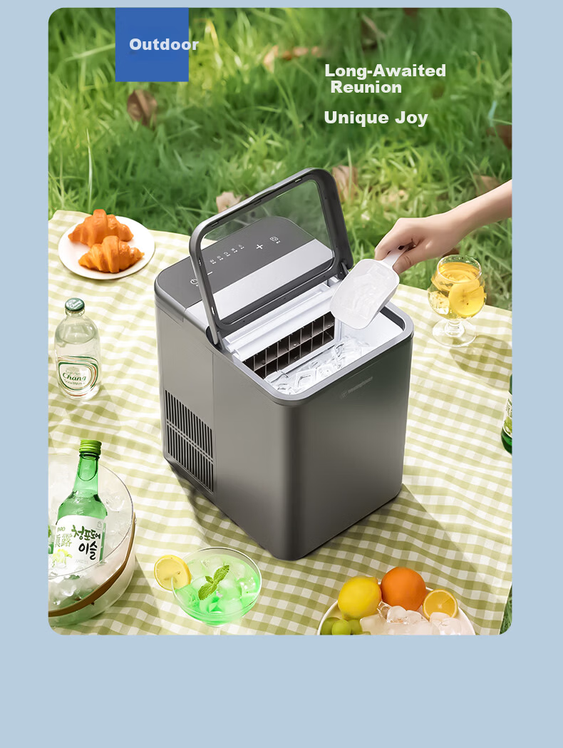 Westinghouse Home and Commercial Ice Maker Solid Cube Small Fully Automatic Fast Ice Maker UV Sterilization Whiskey Cocktail Companion Ice Machine WH-16F 20