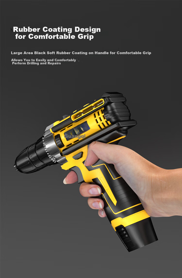 Guangchen Cordless Electric Screwdriver Drill Wall Drilling Lithium Battery Handheld Drill Tool Kit Complete Home Hardware Set 5