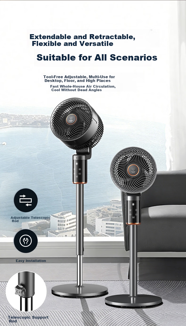 DIAMOND Air Circulation Fan Electric Fan Home Oscillating Pedestal Fan High Wind Ultra-Quiet Living Room Bedroom Fan 2503J with 10% Off for Top Streamers 17