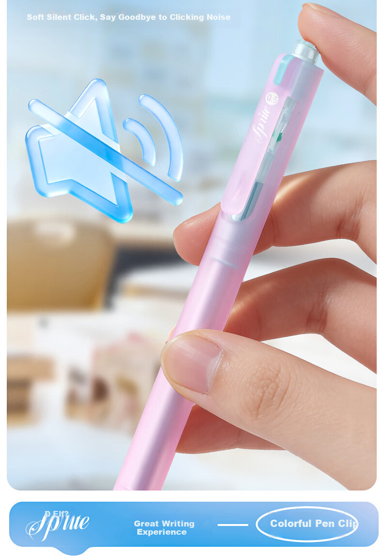 AIHAO Prism High-Value Holographic Retractable Gel Pen 0.5mm ST Tip Student Exam Writing Pen Ins Style Office Supplies Black Ink 6-Pack DGP2701 5