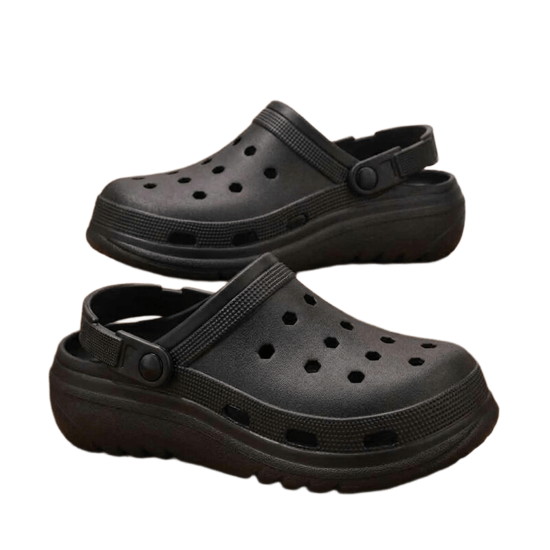 Limi Ventilation Clogs Unisex Non-Slip Outdoor Open-Toe Beach Sandals Black Size 36-37