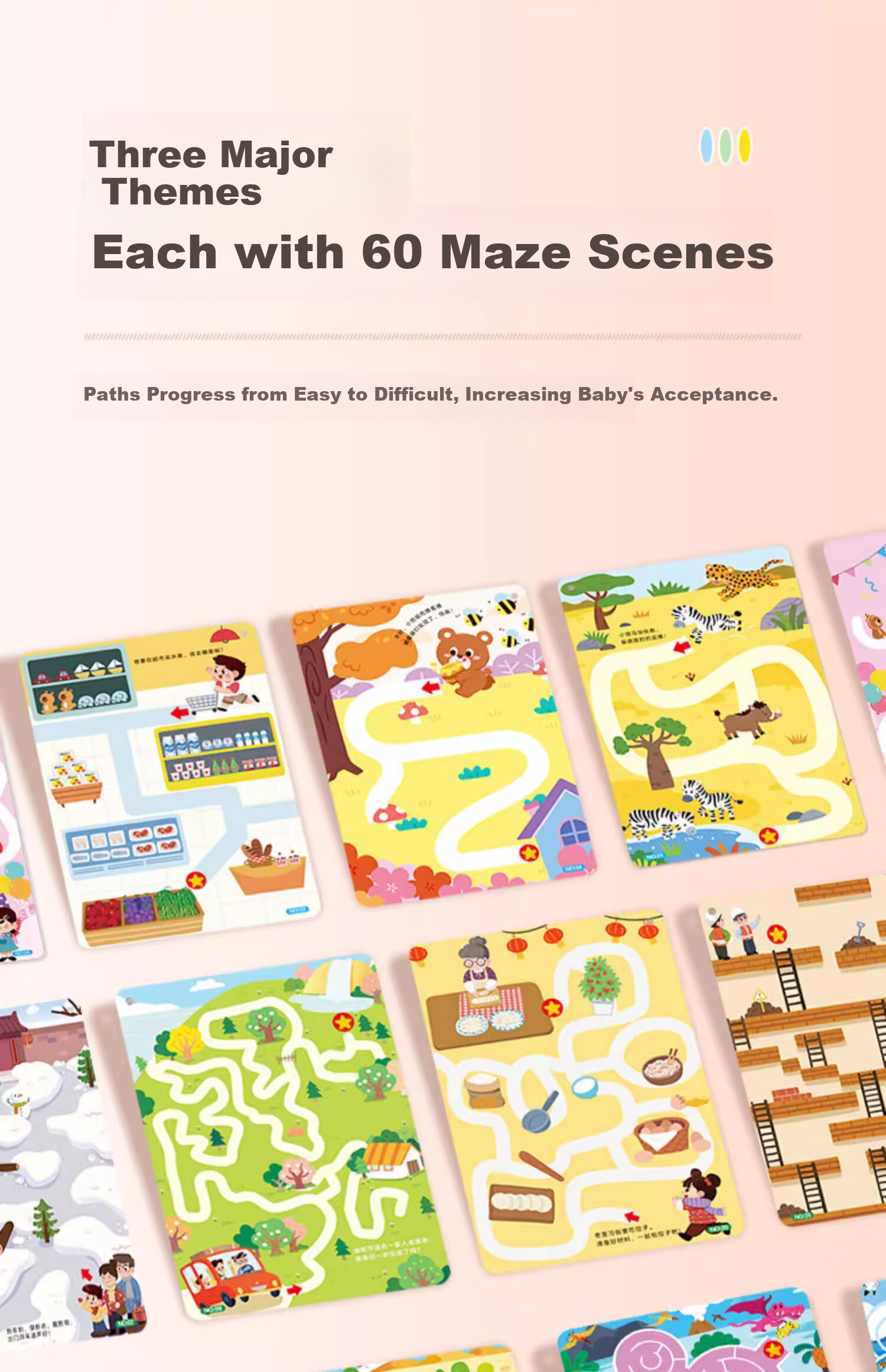 Yijimei Children's Maze Training Book Focus Training 3-6 Years Old Educational Preschool Thinking Training Toy Gift 9