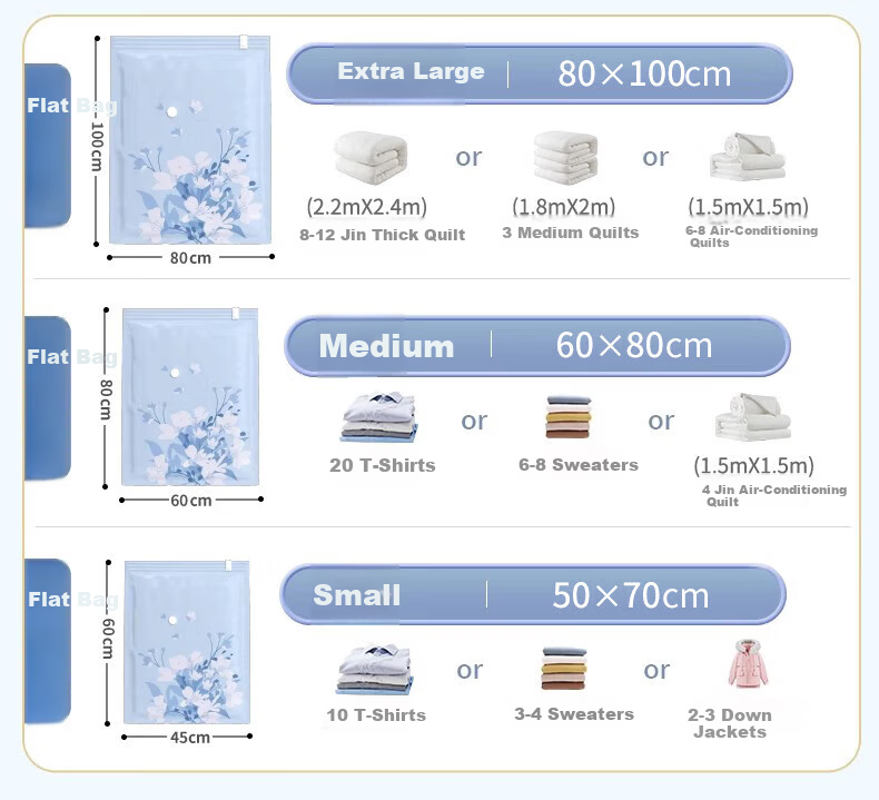Antu Vacuum Compression Storage Bag for Quilt and Clothes, Sealed Bag for Cotton Quilt, Special Vacuum Storage Tool for Down Jackets 2