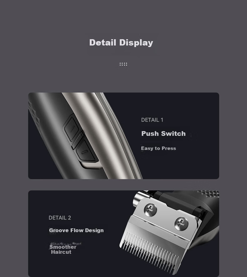 Qiman Professional Electric Hair Clipper Barber Haircut Trimmer Oil Head Salon Barber Shop Electric Hair Trimmer Gradient Engraving Adult Haircut Tool Full Set 2026 New Model 15