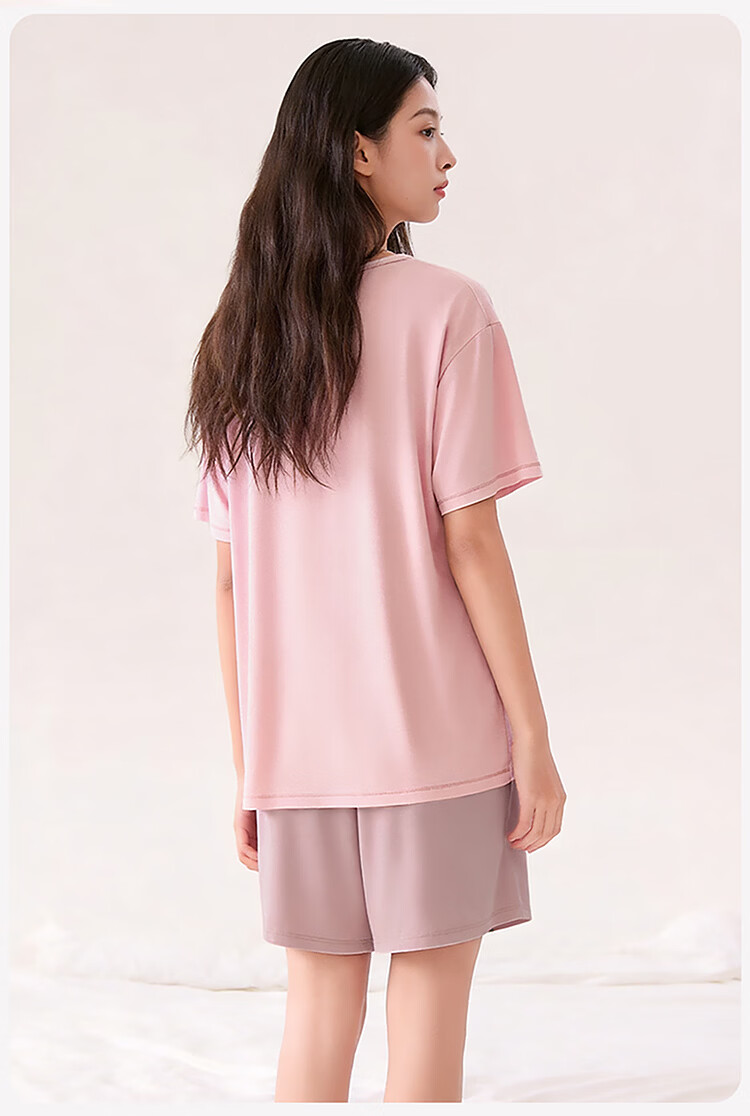 Miiow Girl Summer Short Sleeve and Shorts Pajama Set for Middle and High School Students Teen Girls Air Conditioning Homewear 20